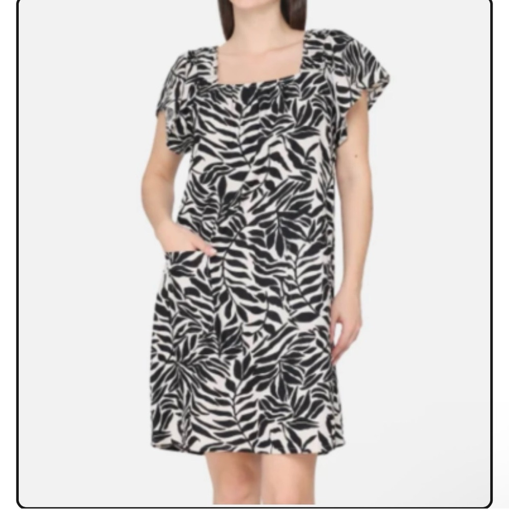 🌻 NEW Nicole Miller Linen Blend Dress w/ Pockets Large